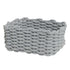 Cotton Rope Storage Basket Hand Knitting Nordic Style Desktop Storage Organizer for Key Snacks Underwear Grey 30x22x14cm/11.8x8.7x5.5in