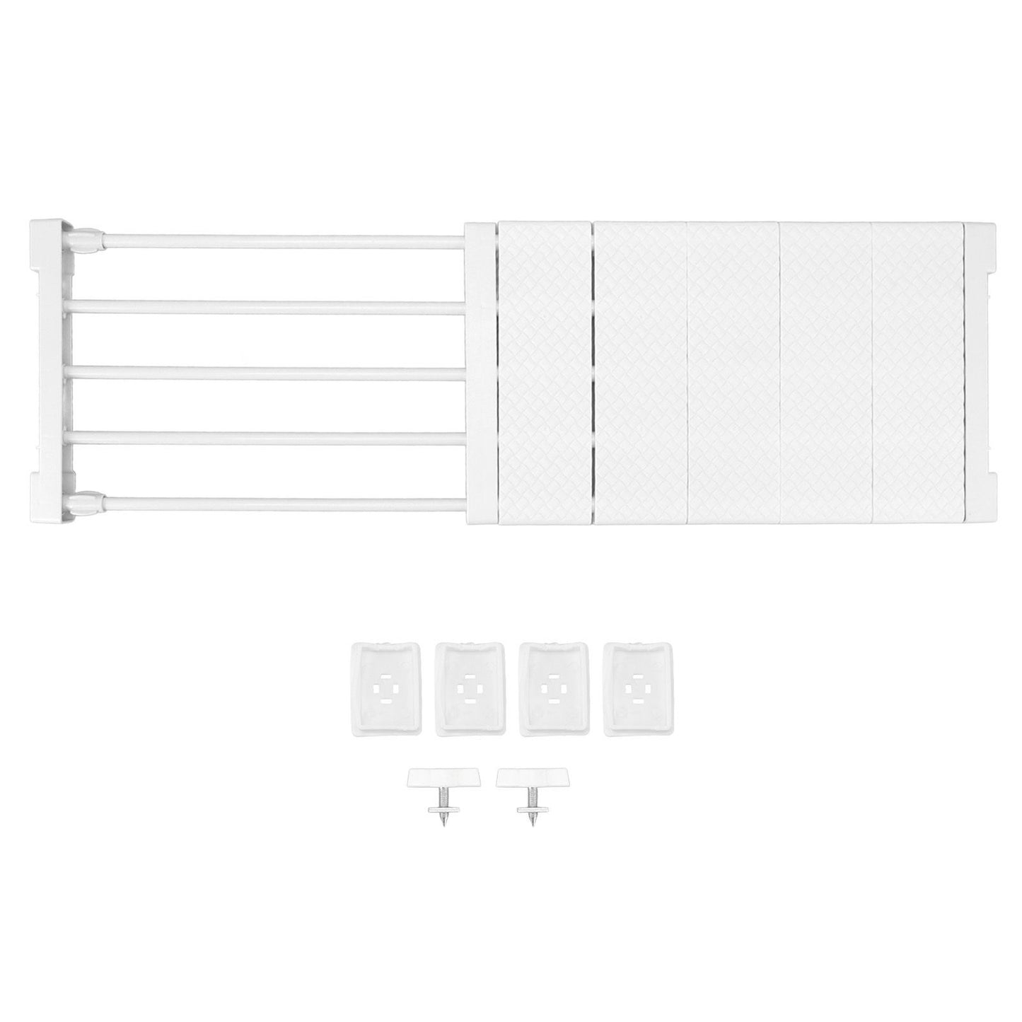 Tension Shelf Adjustable Closet Divider 24cm Width Storage Rack for Cabinet Wardrobe 50 ~ 80cm / 19.69 ~ 31.5in