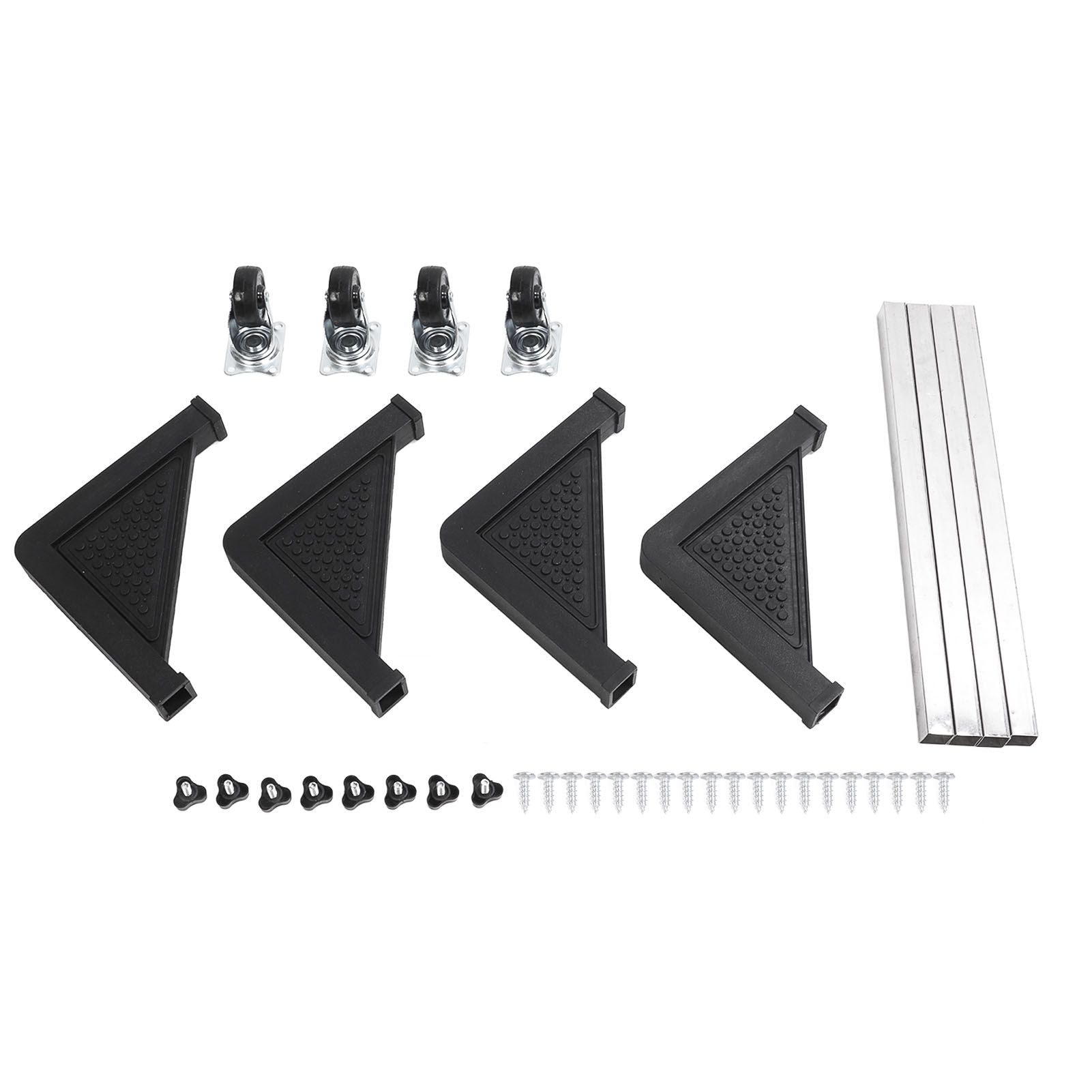 Adjustable Refrigerator Stand with 4 Locking Wheels Reduce Noise Furniture Dolly Mobile Roller for Dryer Washing Machine