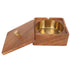 Cigar Ashtray with Lid Walnut Wood Windproof Decorative Desktop Cigarettes Ashtray for Outdoor Patio Indoor Home and Office Gold