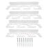 4Pcs Fishing Rod Holder Rugged Space Saving Stylish Holding 6 Rods Wall Mounted Fishing Pole Rack for Indoor Outdoor White