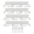 4Pcs Fishing Rod Holder Rugged Space Saving Stylish Holding 6 Rods Wall Mounted Fishing Pole Rack for Indoor Outdoor Transparent