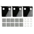 3 PCS Small Security Cameras Wall Shelf with 6 Cable Clips 10PCS Tapes Acrylic Waterproof Drill Free Adhesive Floating Shelf for Speakers Black