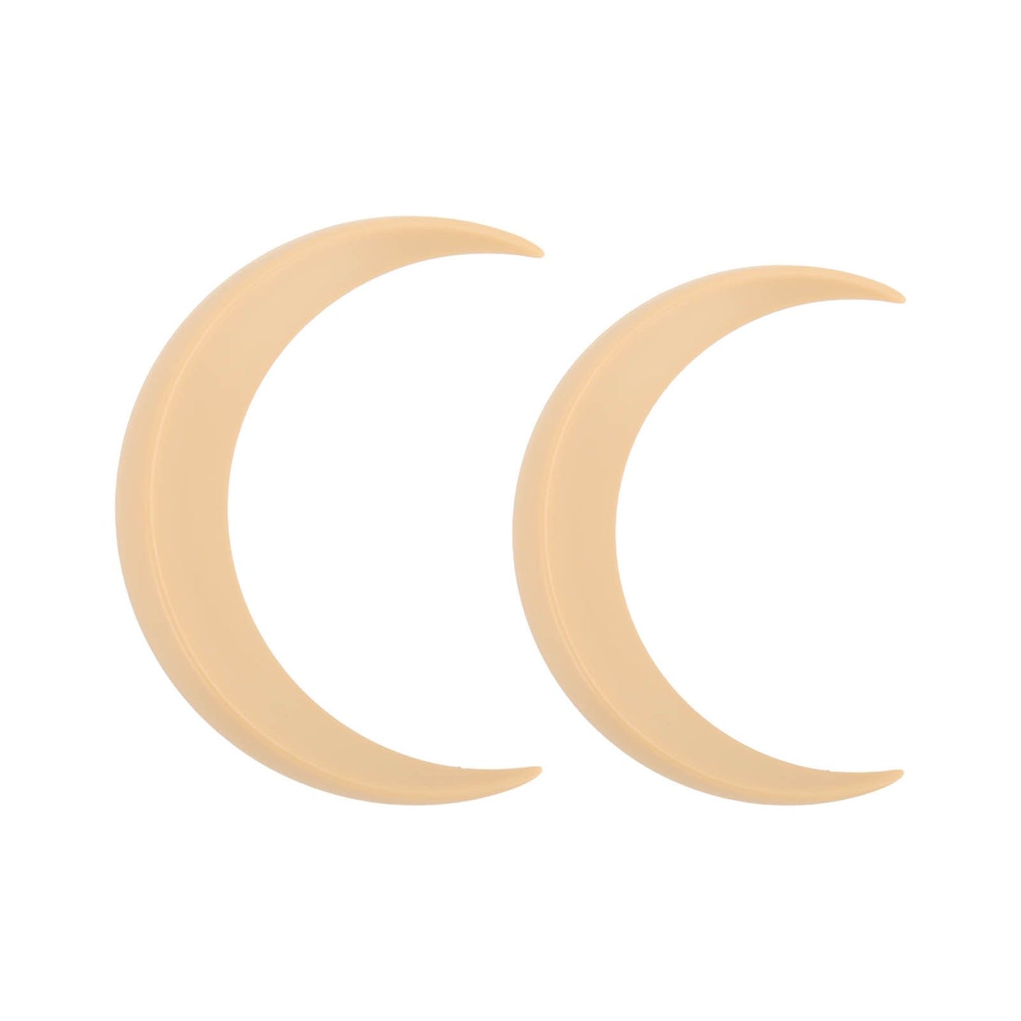 2Pcs Moon Hair Fork ABS Decorative Portable Moon Hairpin Hair Stick for Daily Shopping Cosplays Beige