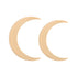 2Pcs Moon Hair Fork ABS Decorative Portable Moon Hairpin Hair Stick for Daily Shopping Cosplays Beige