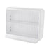 Wall Mounted Coffee Capsule Holder Clear Acrylic Compact Tea Bag Storage Rack for Office S One Layer Without Grid + One Layer with Three Compartments