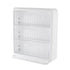 Wall Mounted Coffee Capsule Holder Clear Acrylic Compact Tea Bag Storage Rack for Office L Two Layer Without Grids + One Layer with Three Compartments