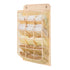 Closet Hanging Underwear Organizer Mesh Oxford Cloth PP Board Underwear Wall Shelf Wardrobe Hanging Storage Bag for Bra Socks Underpants 15 Pockets Beige