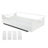 Pull Out Cabinet Organizer Carbon Steel Smooth Sliding Silent Slide Out Pantry Shelves for Bathroom Wardrobe White M 227x401x85mm