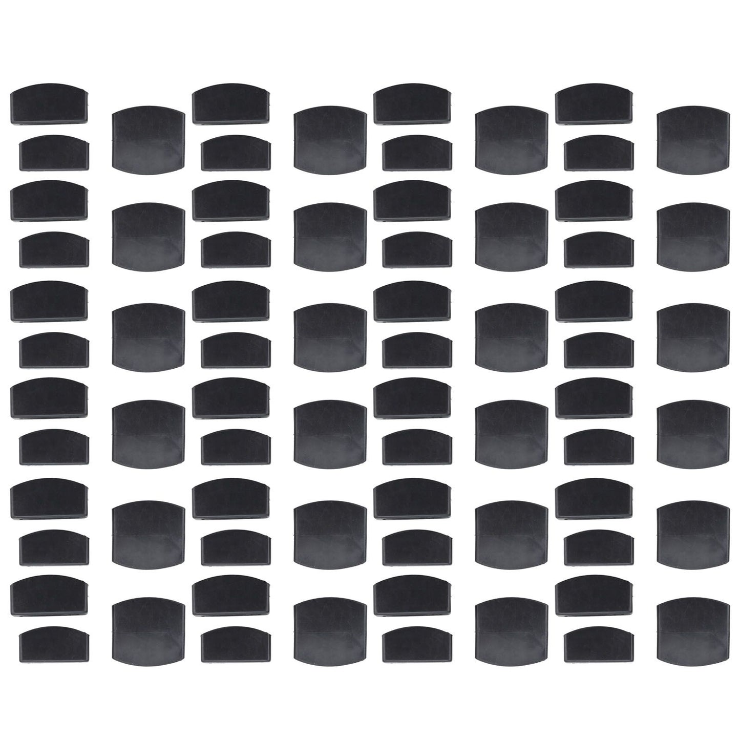 72Pcs Plastic Bed Slat End Caps Holders Centre Caps Plastic Connector Furniture Accessories for Holding and Securing Slats Black
