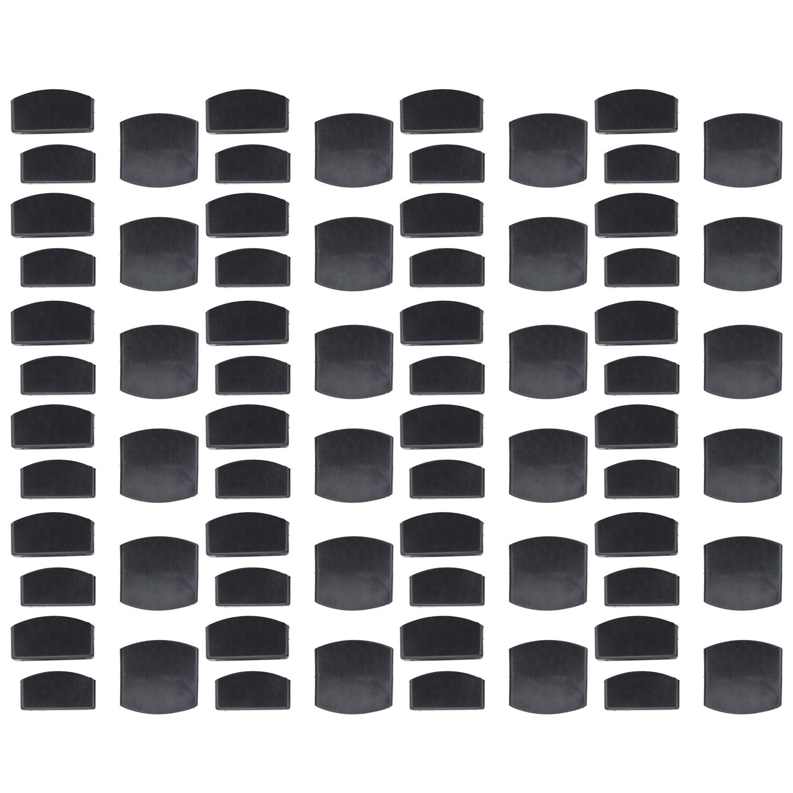 72Pcs Plastic Bed Slat End Caps Holders Centre Caps Plastic Connector Furniture Accessories for Holding and Securing Slats Black