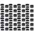 72Pcs Plastic Bed Slat End Caps Holders Centre Caps Plastic Connector Furniture Accessories for Holding and Securing Slats Black