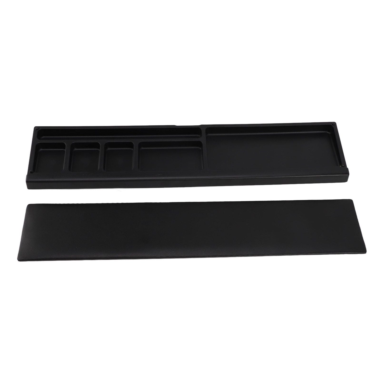 Keyboard Wrist Rest Pad Ergonomic Soft Prevent Slip Keyboard Wrist Support with Partition Storage Case for Office Black