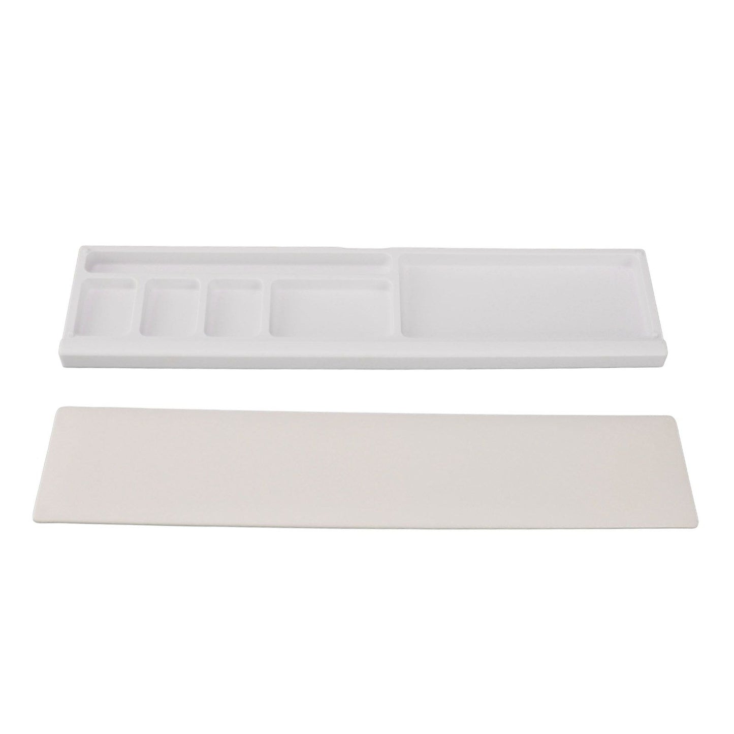 Keyboard Wrist Rest Pad Ergonomic Soft Prevent Slip Keyboard Wrist Support with Partition Storage Case for Office White