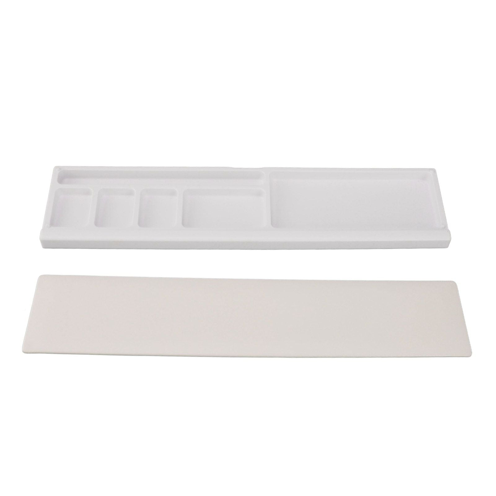 Keyboard Wrist Rest Pad Ergonomic Soft Prevent Slip Keyboard Wrist Support with Partition Storage Case for Office White