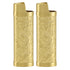 2PCS Lighter Case Cover Vintage Style Floral Stamped Zinc Alloy Shell for Lighter Protection Gold