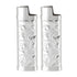 2Pcs Lighter Case Zinc Alloy Lighter Storage Container Floral Pattern for Outdoor Camping Hiking Silver