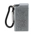 Portable Ashtray Pocket Covered with Lid Aluminum Alloy with Mini Embossed Pattern for Bar Indoor Outdoor Home Office Silver