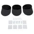 3pcs Wall Speaker Floating Shelves Acrylic Waterproof Wall Mounted Speaker Display Stand for Baby Camera Small Alarm Clock Black