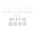 3pcs Wall Speaker Floating Shelves Acrylic Waterproof Wall Mounted Speaker Display Stand for Baby Camera Small Alarm Clock White