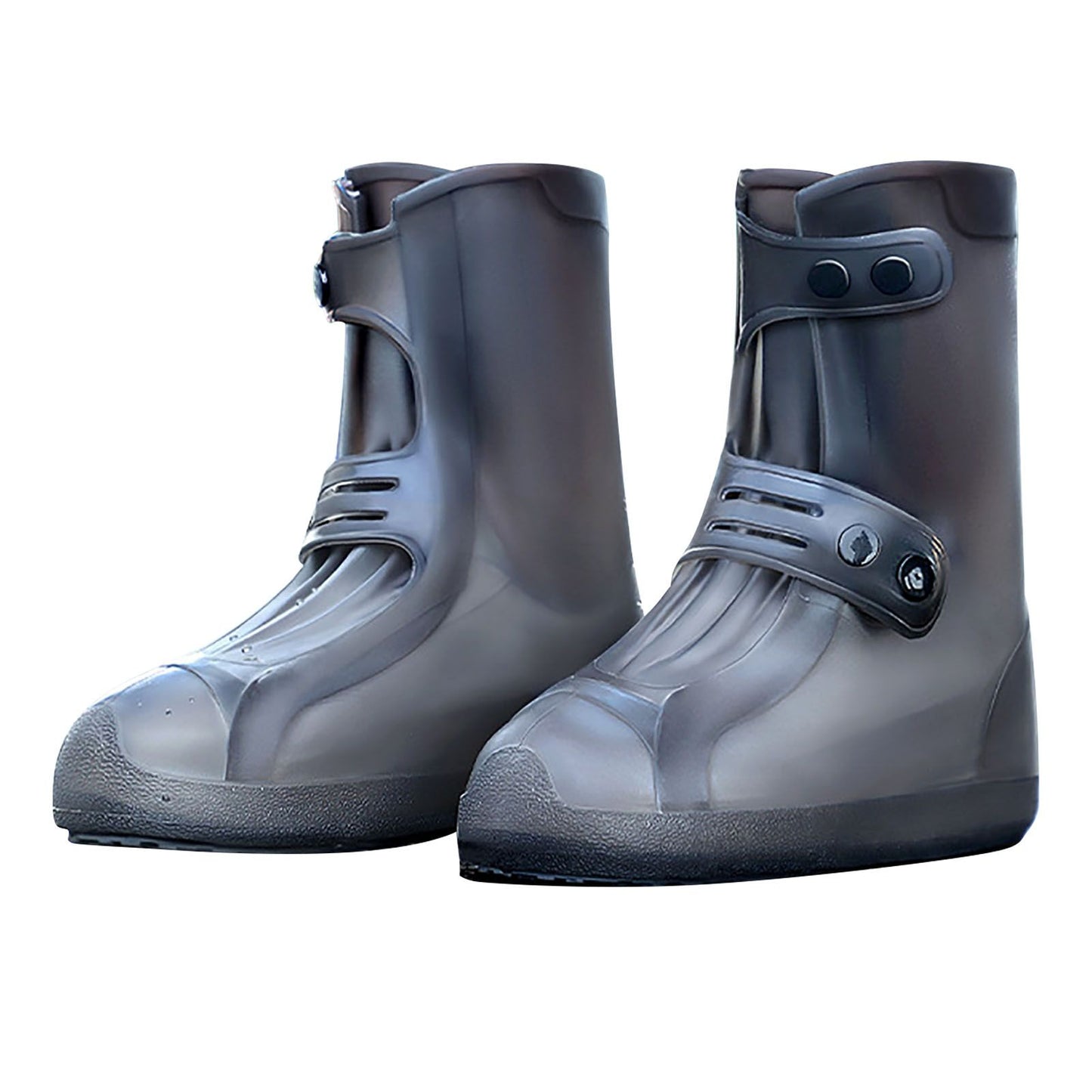 Waterproof Rain Boots Cover Silicone Comfortable Prevent Slip Thickened Outdoor Rain Shoe Covers for Men Women Fishing Hunting Tawny, Middle Tube Size 37‑39