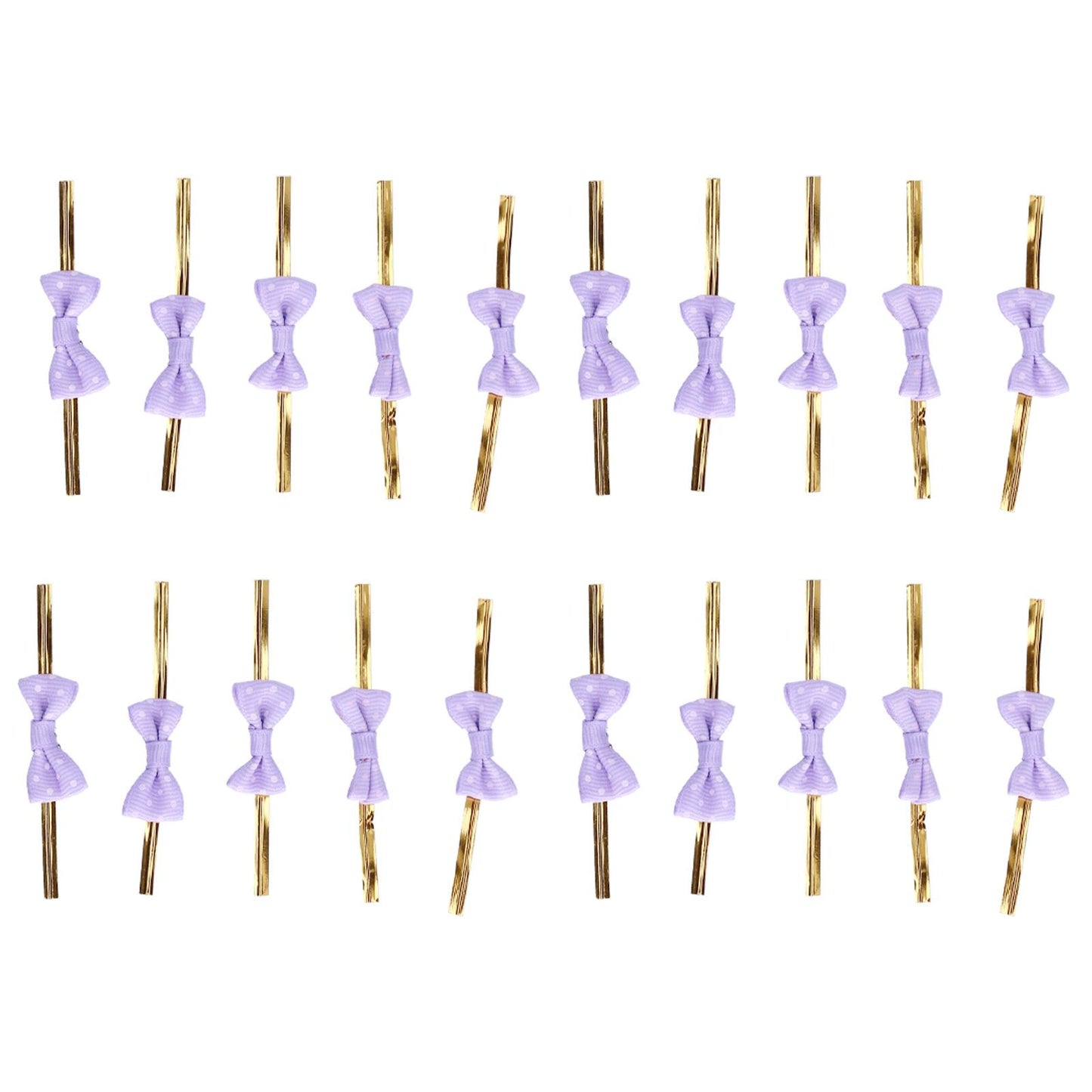 20pcs Bow Knot Twist Ties Biscuits Cookies DIY Baking Bag Ties for Gift Wrapping Weddings PartiesPurple