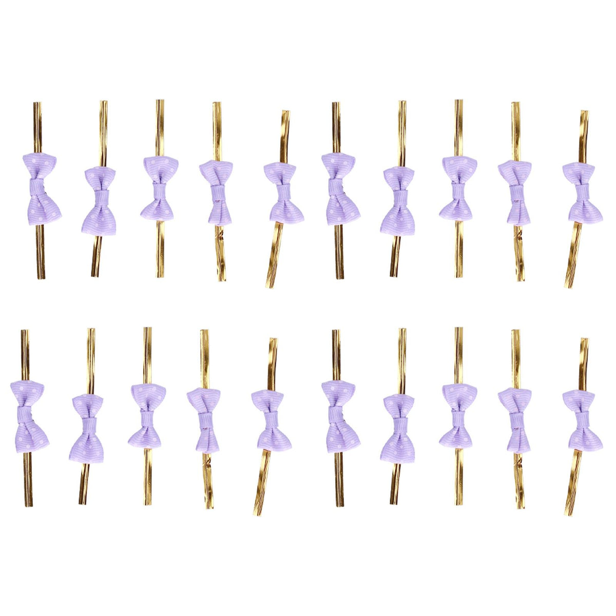 20pcs Bow Knot Twist Ties Biscuits Cookies DIY Baking Bag Ties for Gift Wrapping Weddings PartiesPurple