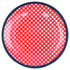 9in Imitation Porcelain Dinner Plate Decorative Reusable Snack Plate Lightweight Tableware for Cakes FruitRed Grid