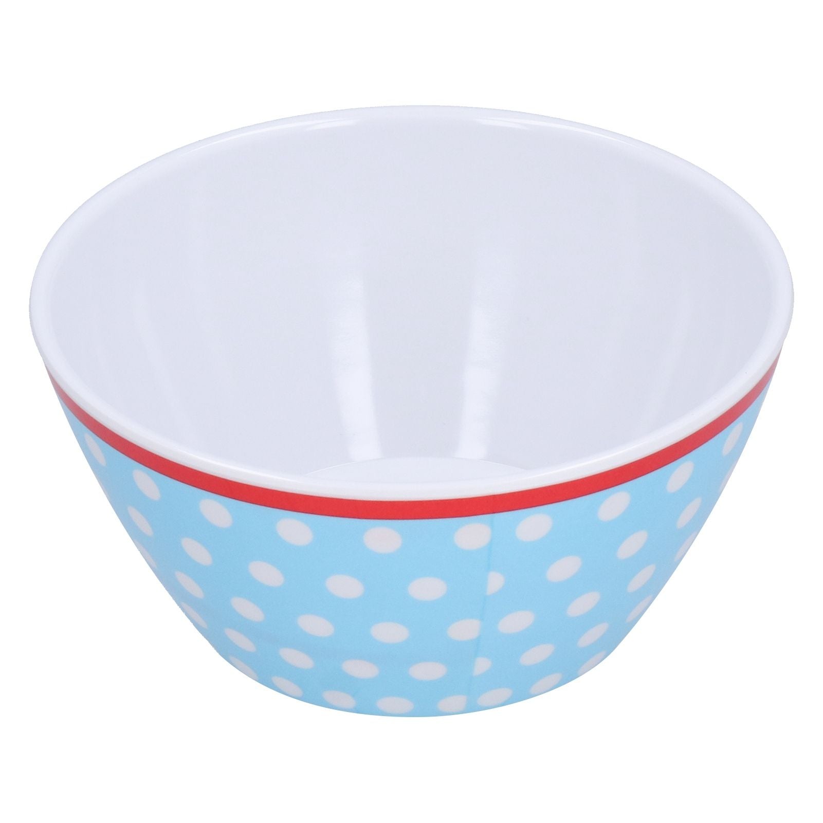 500ml Salad Bowl Thickened Snack Dessert Cake Fruit Bowl for Baking Table DecorationLight Blue Dot