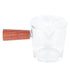 Double Mouth Glass Mug with Wooden Handle Heat‑Resistant Cup Kitchen Gadgets for Home