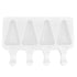 Multi Grid Silicone Ice Bar Mold Heat Resistant Ice Cream Making Mold Kitchen DIY Tool(4Grid Triangular )