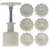 50g HandPress Mooncake Mold Cake Dessert Biscuits Making Mold DIY Baking Tool with 6 Round Stamps
