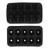 10 Grids Ice Cube Mold Silicone Black Professional Skull Ice Cube Mold for Halloween Home Bar