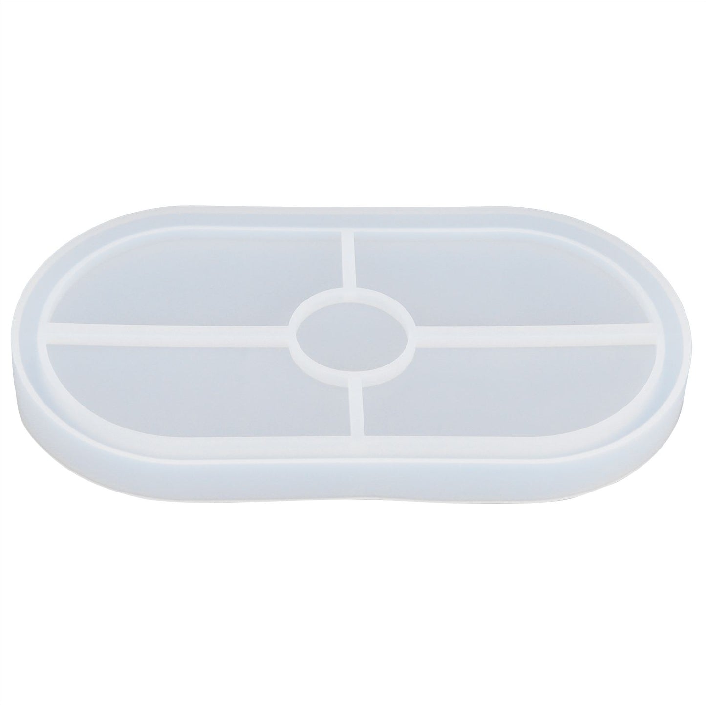 DIY Silicone Mold Oval Crystal Epoxy Resin Tea Coaster Mold for Home Kitchen Bakery