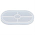 DIY Silicone Mold Oval Crystal Epoxy Resin Tea Coaster Mold for Home Kitchen Bakery