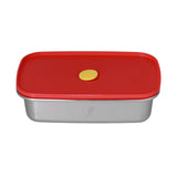 Lunch Box Red Non Pollution Good Sealing Lightweight Easily Clean Bento Box for Workers600ml