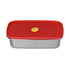 Lunch Box Red Non Pollution Good Sealing Lightweight Easily Clean Bento Box for Workers600ml