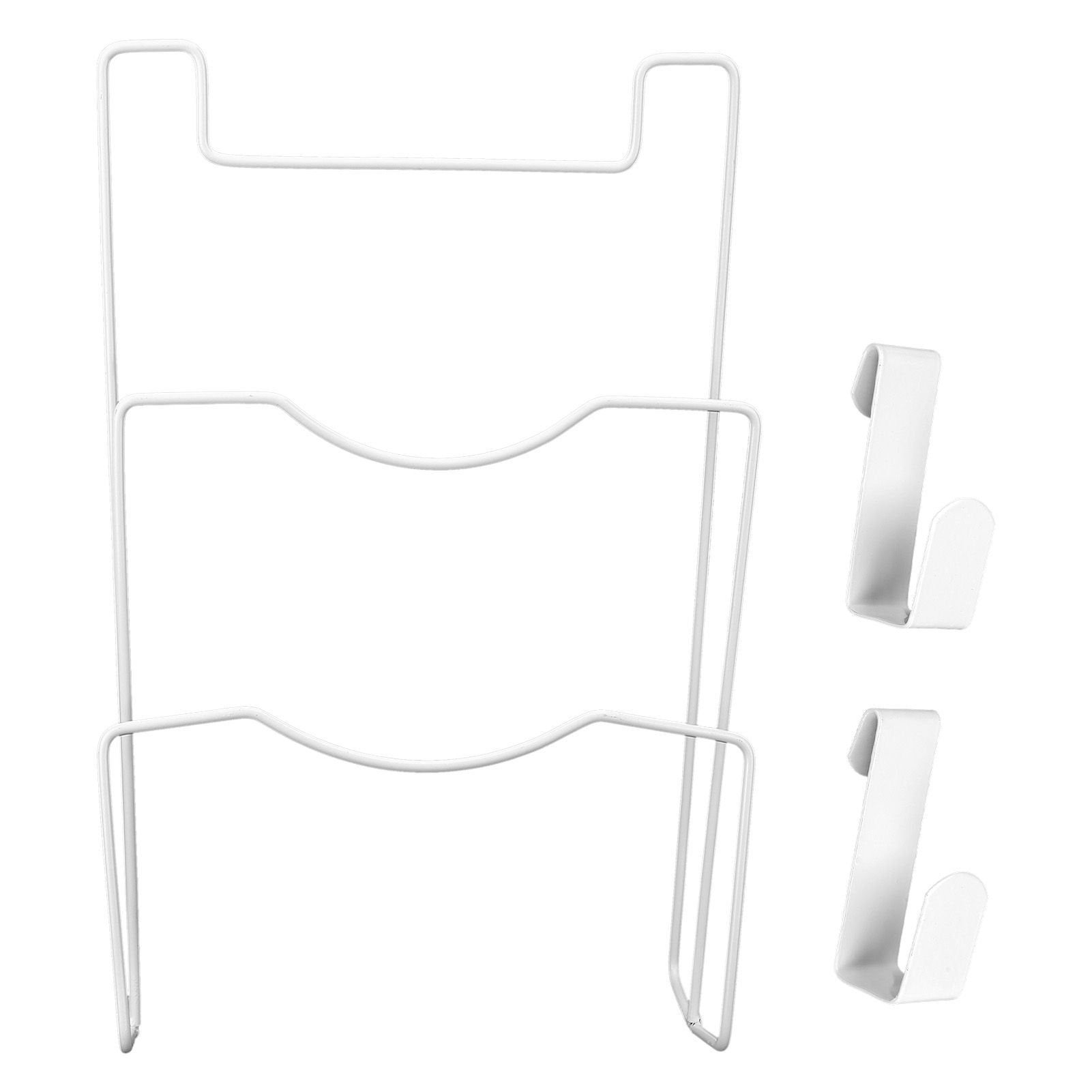 Wrought Iron Cabinet Door Mount Pot Lid Organizer Cutting Board Holder Kitchen Cookware Storage