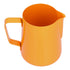 600ml Stainless Steel Frothing Pitcher Milk Coffee Frothing Jug with Pointed Spout for HomeOrange