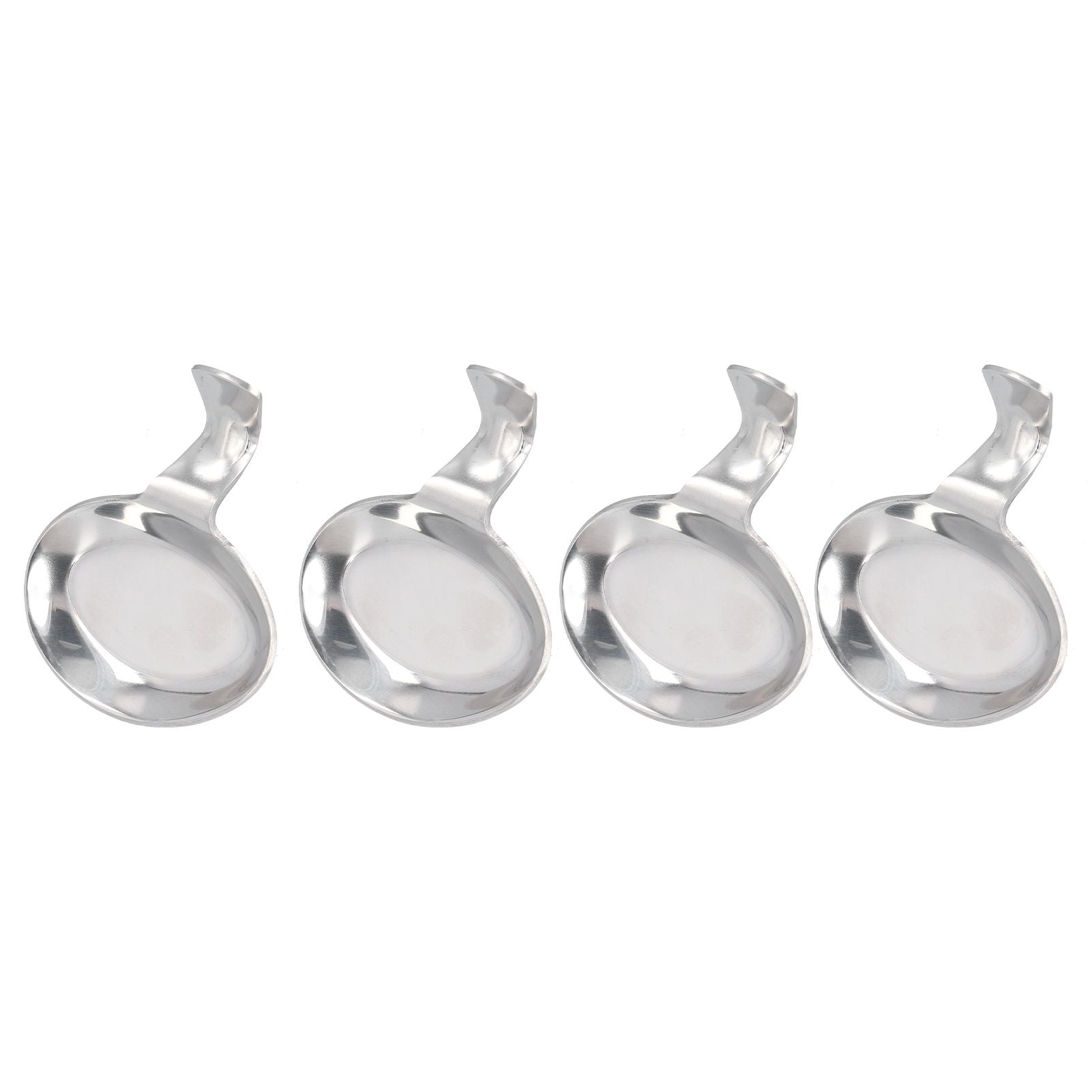 4Pcs Spoon Holder Stainless Steel 2 Purpose Compact Durable Chopsticks Rest Holder for Home Restaurants