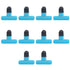 10Pcs Food Clip ABS Chip Bag Clip Good Sealing and Multifunction Non Slip Clip for Kitchen BlueSmall