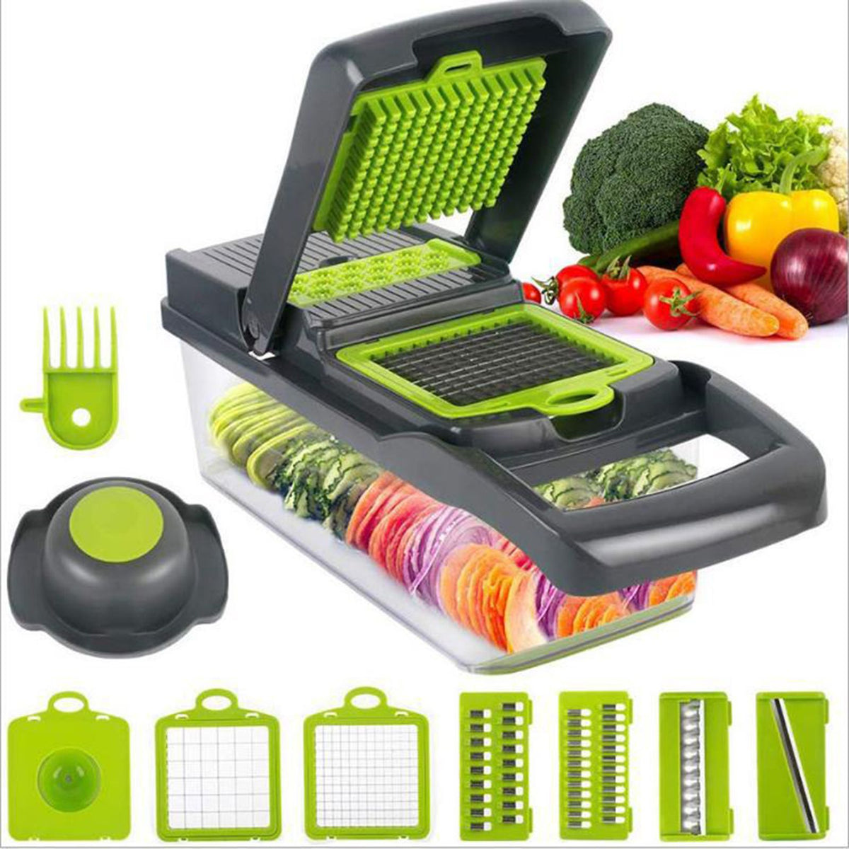 Vegetable Chopper 15 in 1 Vegetable Cutter Household Potato Chopper Radish Grater for Kitchen