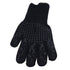 Heat Resistant Cooking Gloves Non Slip Reversible Use Polyester Cotton Lining Oven Glove for Grilling Barbecue Cooking