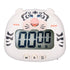Digital Kitchen Timer Countup Countdown Cartoon Animal Sound Flash Alert Easy Operation with Stand for Cooking Teaching White Tiger