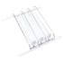 38cm Drink Organizer for Fridge Automatic Pusher Glide 12oz 16oz 20oz Soda Dispenser for Fridge Width Adjustable E Shaped 38cm White