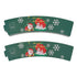 50PCS Coffee Cup Sleeves Disposable Paper Cup Sleeves Hot Drink Holder for Halloween Christmas Chocolate Cold Beverage Green