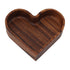 Walnut Fruit Plate Smooth Textured Elegant Wood Serving Tray for Snack Fruit Nut Kitchen Utensils Heart 14.5x14.5cm