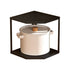Kitchen Small Corner Shelf Rack Fan Shaped Space Saving Stable Carbon Steel Cookware Stand for Pots Pans 2 Layer Black 27x27x27.6cm
