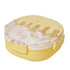 Bento Lunch Box for Kids Adults 3 Compartment Plastic Cute Ice Cream Lunch Snack Containers with Fork and Spoon for School Work Travel Yellow