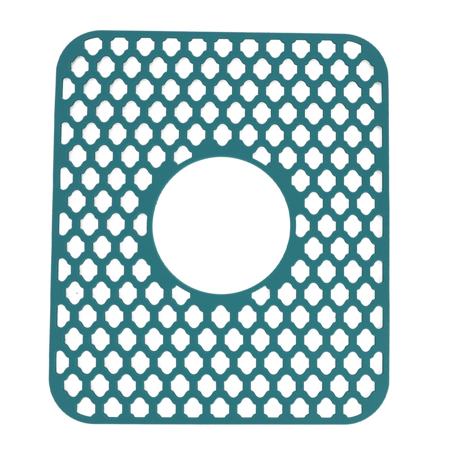 Sink Protector for Kitchen Silicone Non Slip Heat Resistant Mat for Bottom of Center Drain Sink Farmhouse Stainless Steel Porcelain Sink Green
